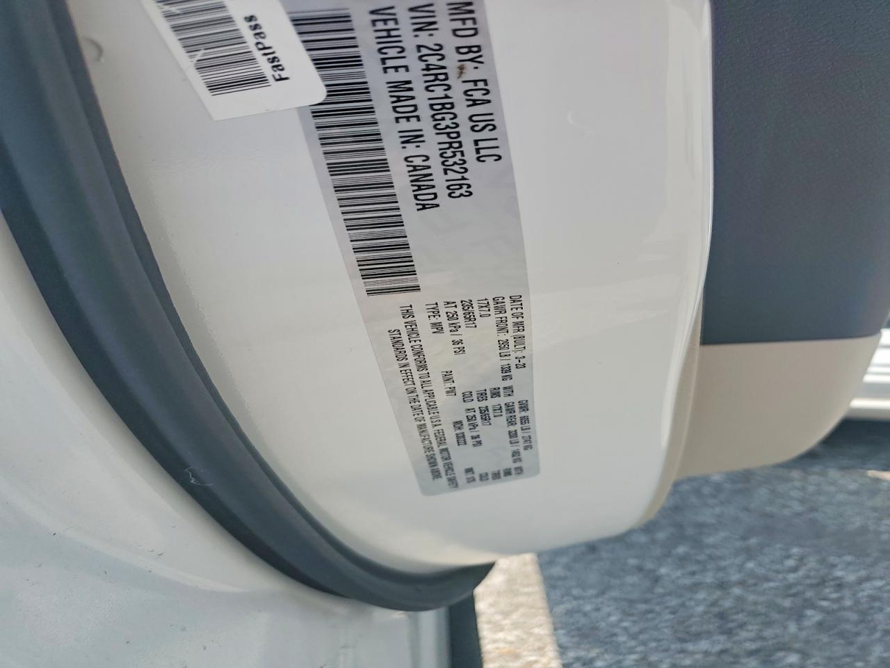 2C4RC1BG3PR532163 · 2023 CHRYSLER PACIFICA · 12/12