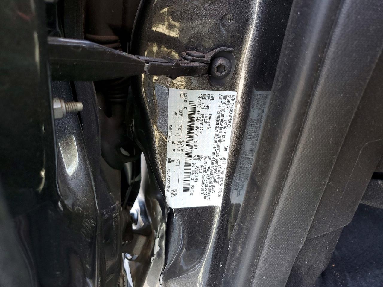 1FADP3E27GL221540 · 2016 FORD FOCUS · 12/12