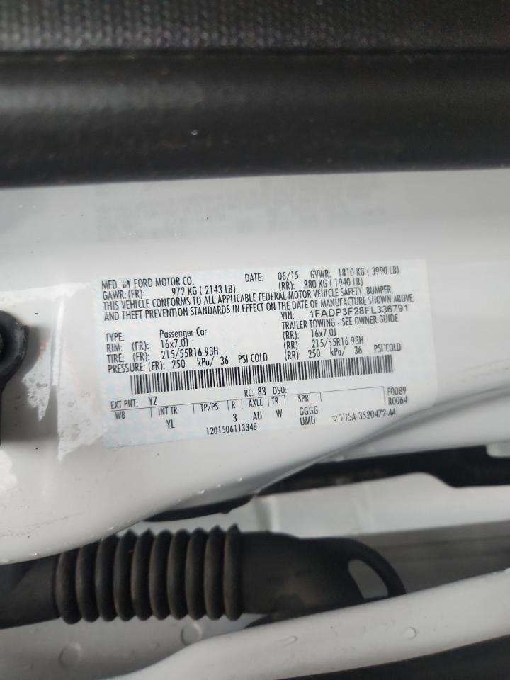 1FADP3F28FL336791 · 2015 FORD FOCUS · 12/12