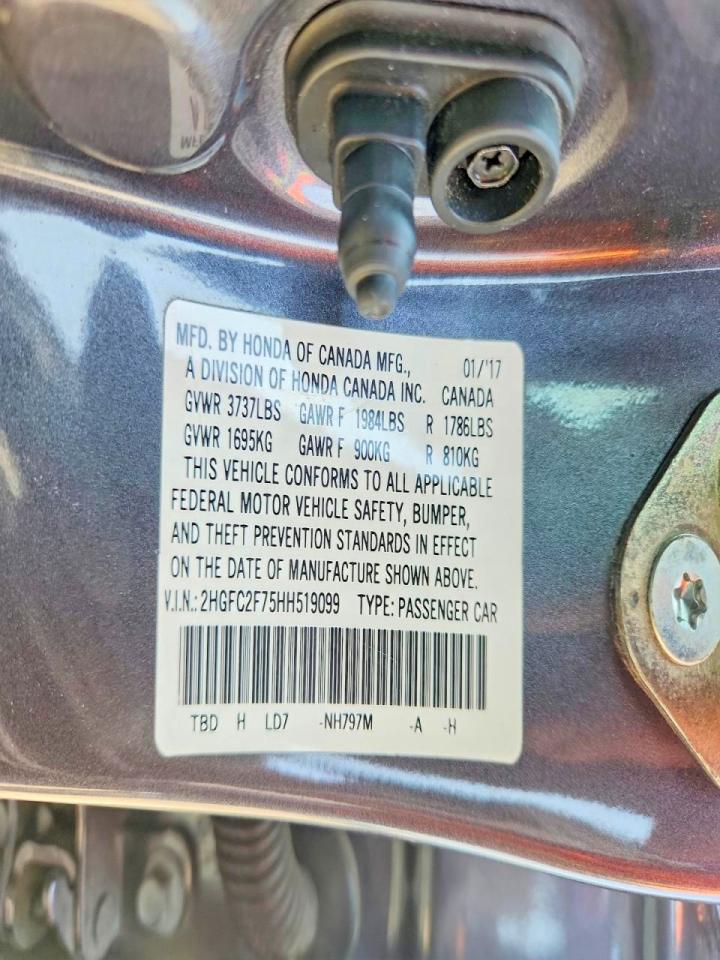 2HGFC2F75HH519099 · 2017 HONDA CIVIC · 12/12