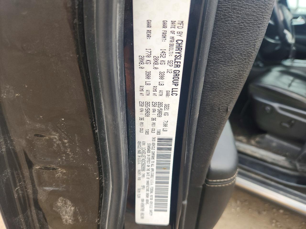 1C4SDJET4DC562896 · 2013 DODGE DURANGO · 12/12