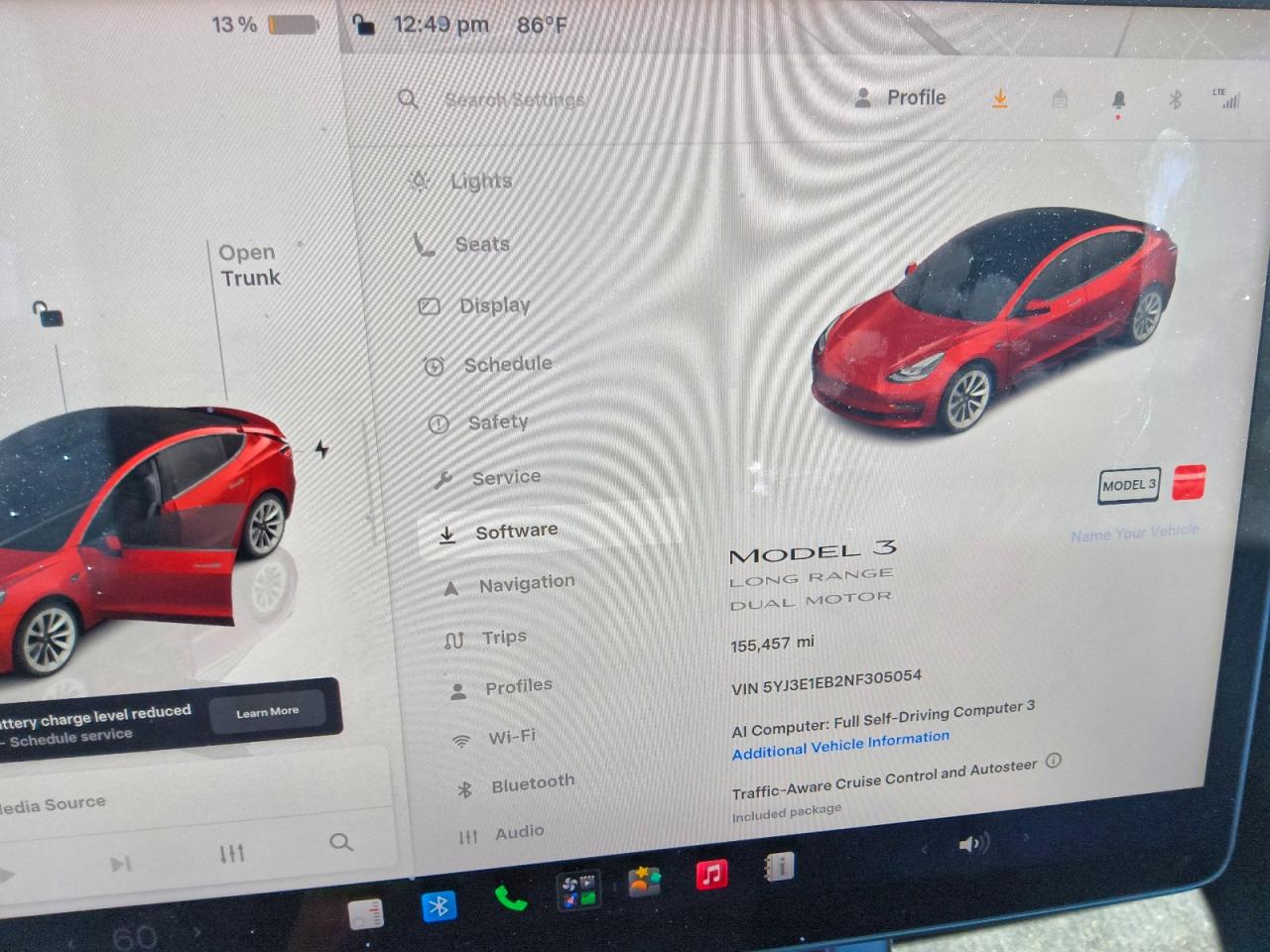 5YJ3E1EB2NF305054 · 2022 TESLA MODEL 3 · 9/13