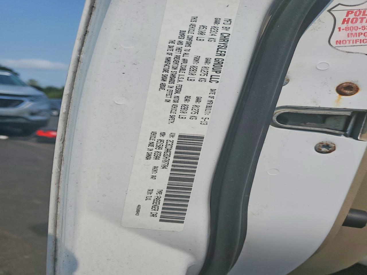 2C3CCAAG3DH707704 · 2013 CHRYSLER 300 · 12/12