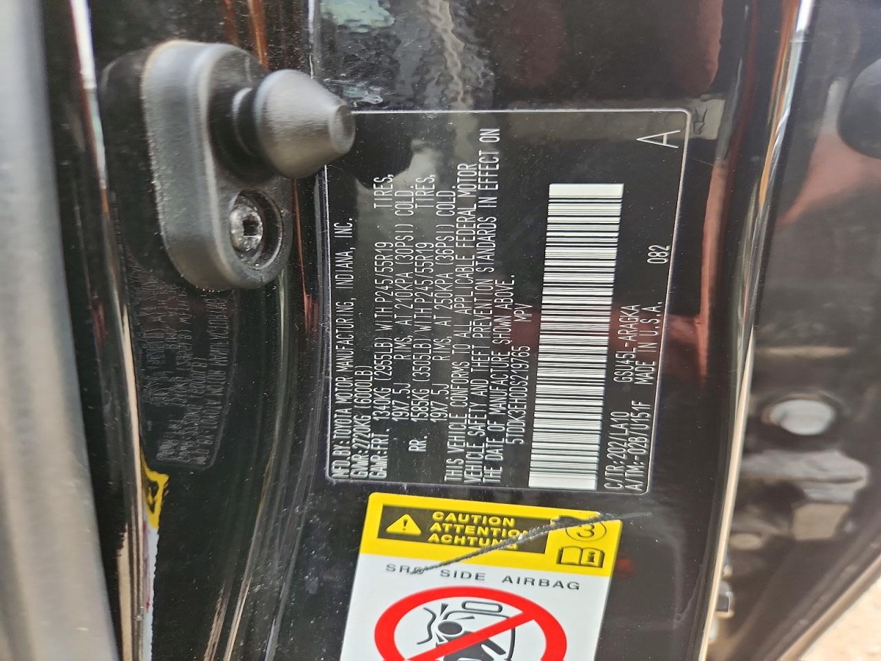 5TDDK3EH0DS219765 · 2013 TOYOTA HIGHLANDER · 12/12