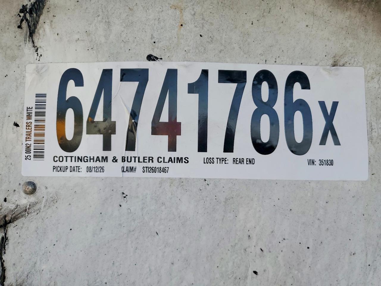 3UTVS2539S8351830 · 2025 UTILITY UNKNOWN · 8/11