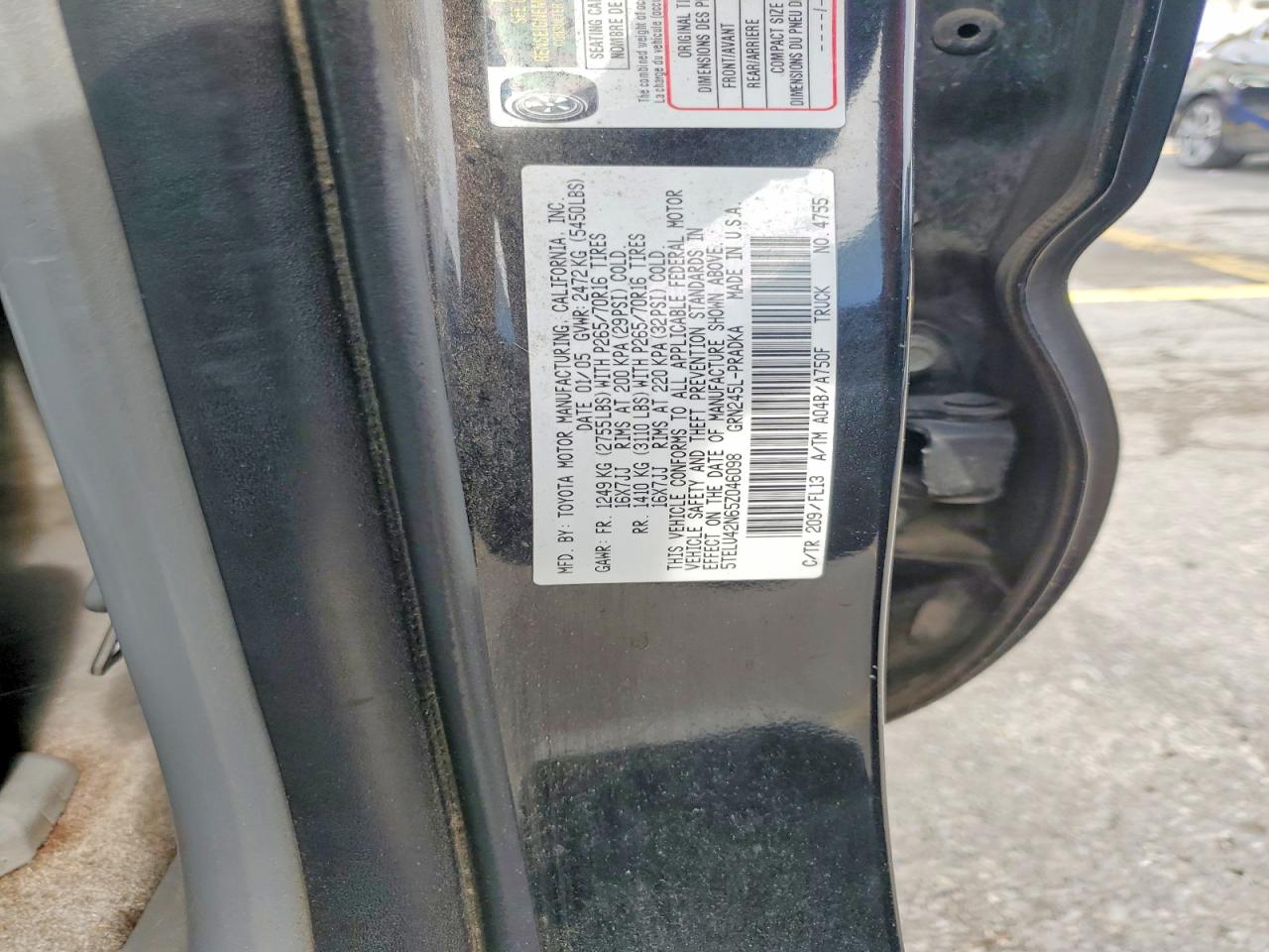 5TELU42N65Z046098 · 2005 TOYOTA TACOMA · 12/12