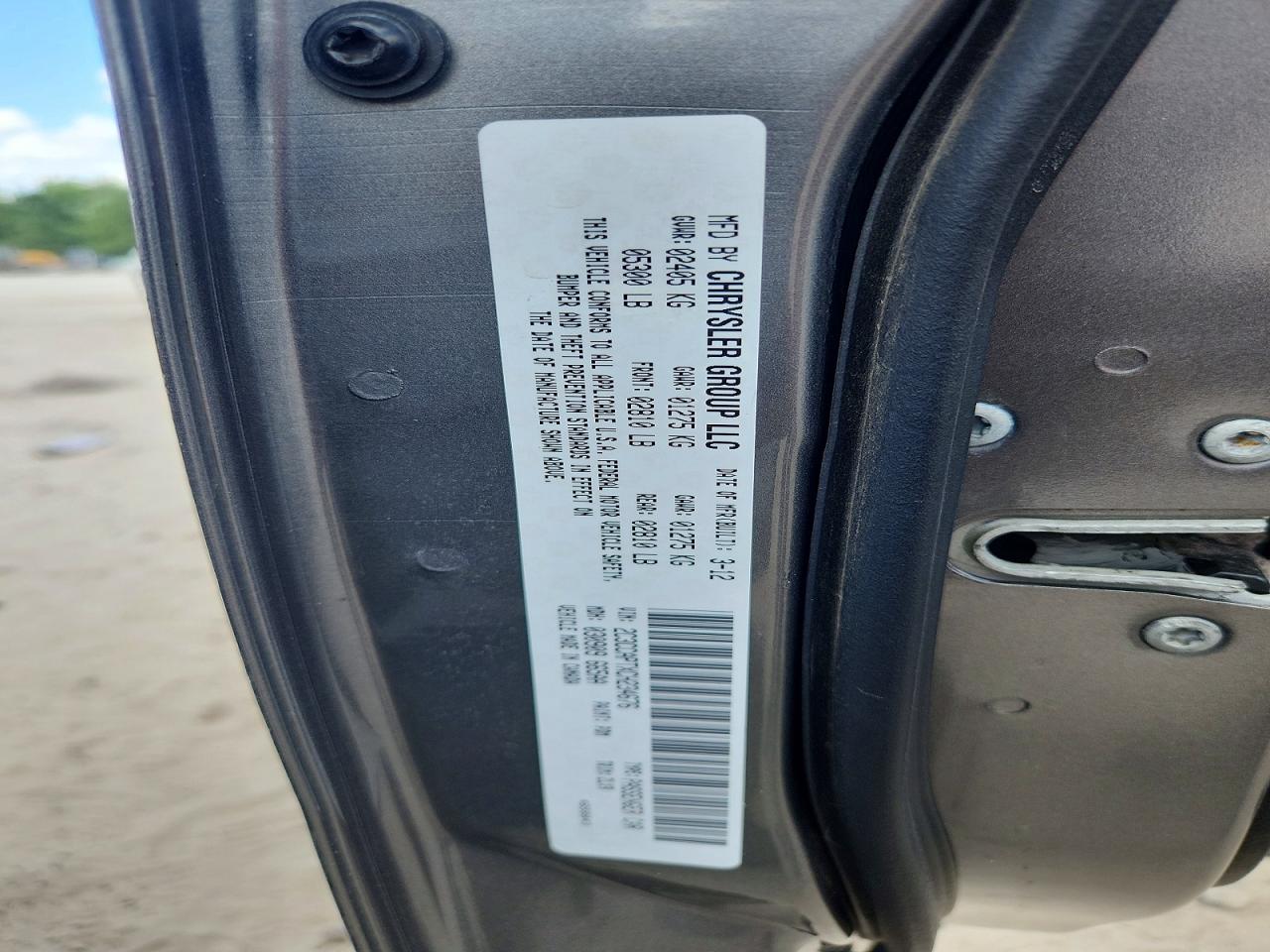 2C3CCAPTXCH234676 · 2012 CHRYSLER 300C · 12/12