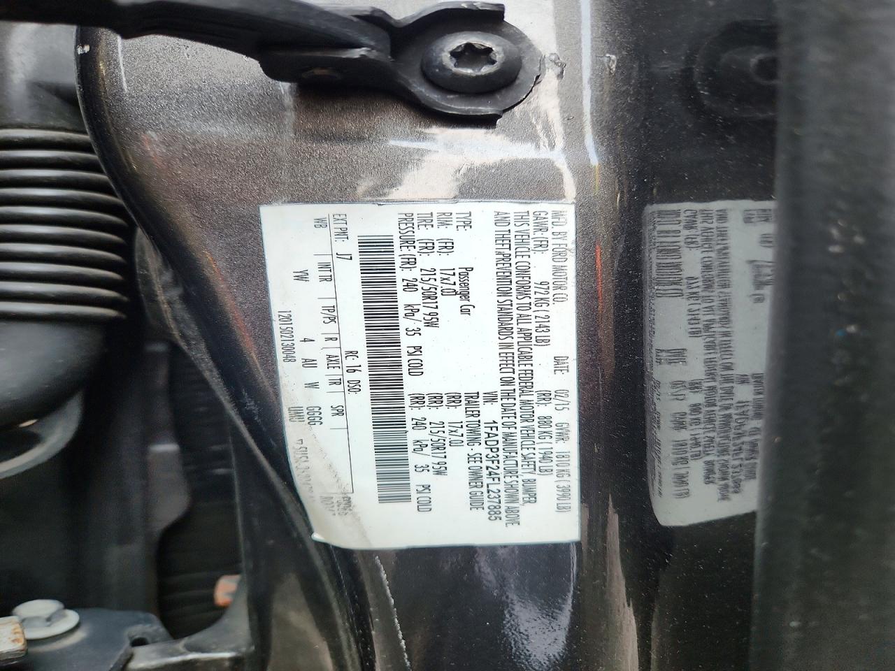 1FADP3F24FL237885 · 2015 FORD FOCUS · 12/12