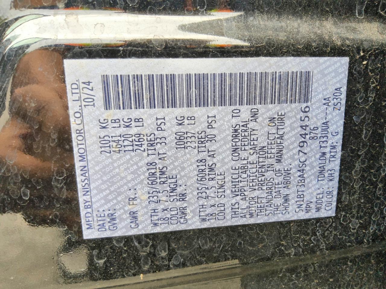 5N1BT3BA4SC794456 · 2025 NISSAN ROGUE · 12/12
