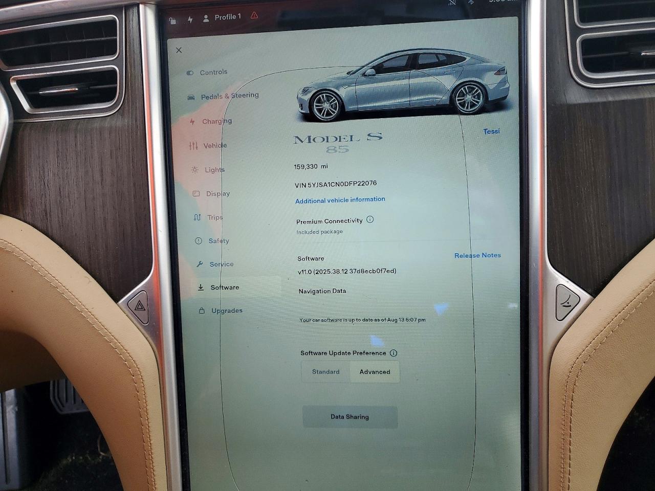 5YJSA1CN0DFP22076 · 2013 TESLA MODEL S · 9/12