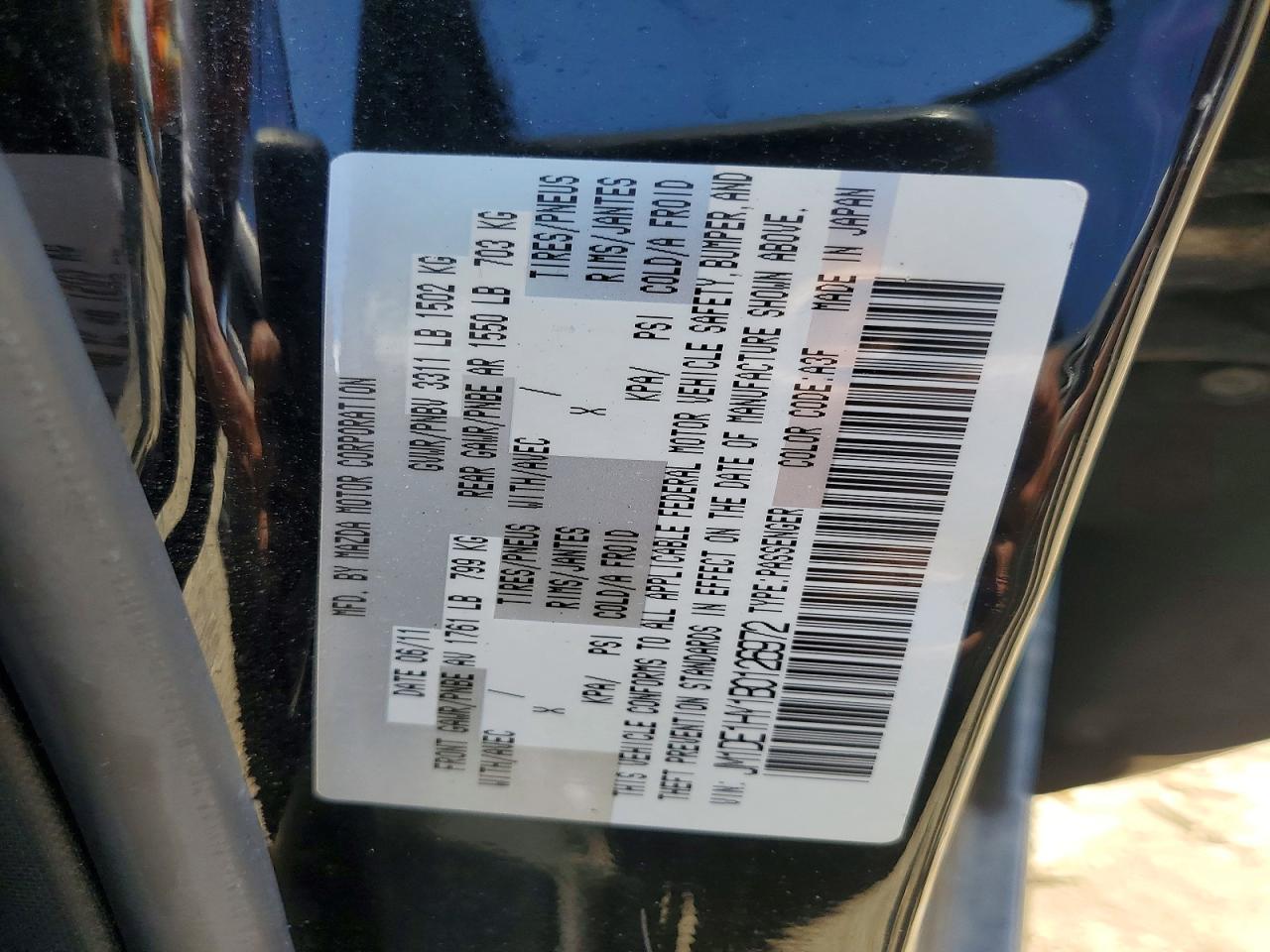 JM1DE1HY1B0126972 · 2011 MAZDA MAZDA2 · 12/12