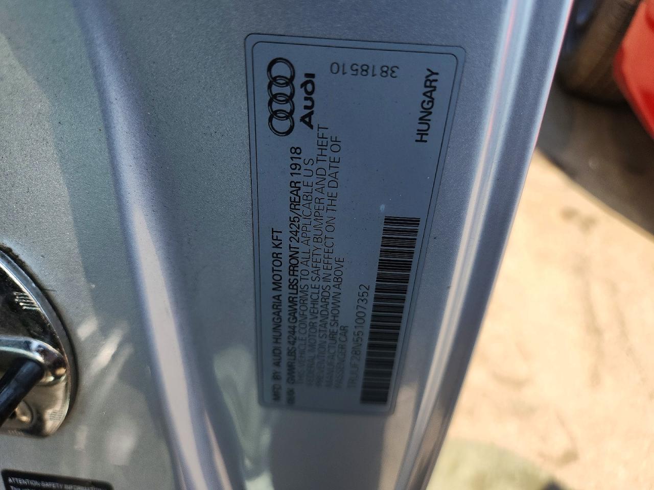 TRUUF28N551007352 · 2005 AUDI TT · 12/12