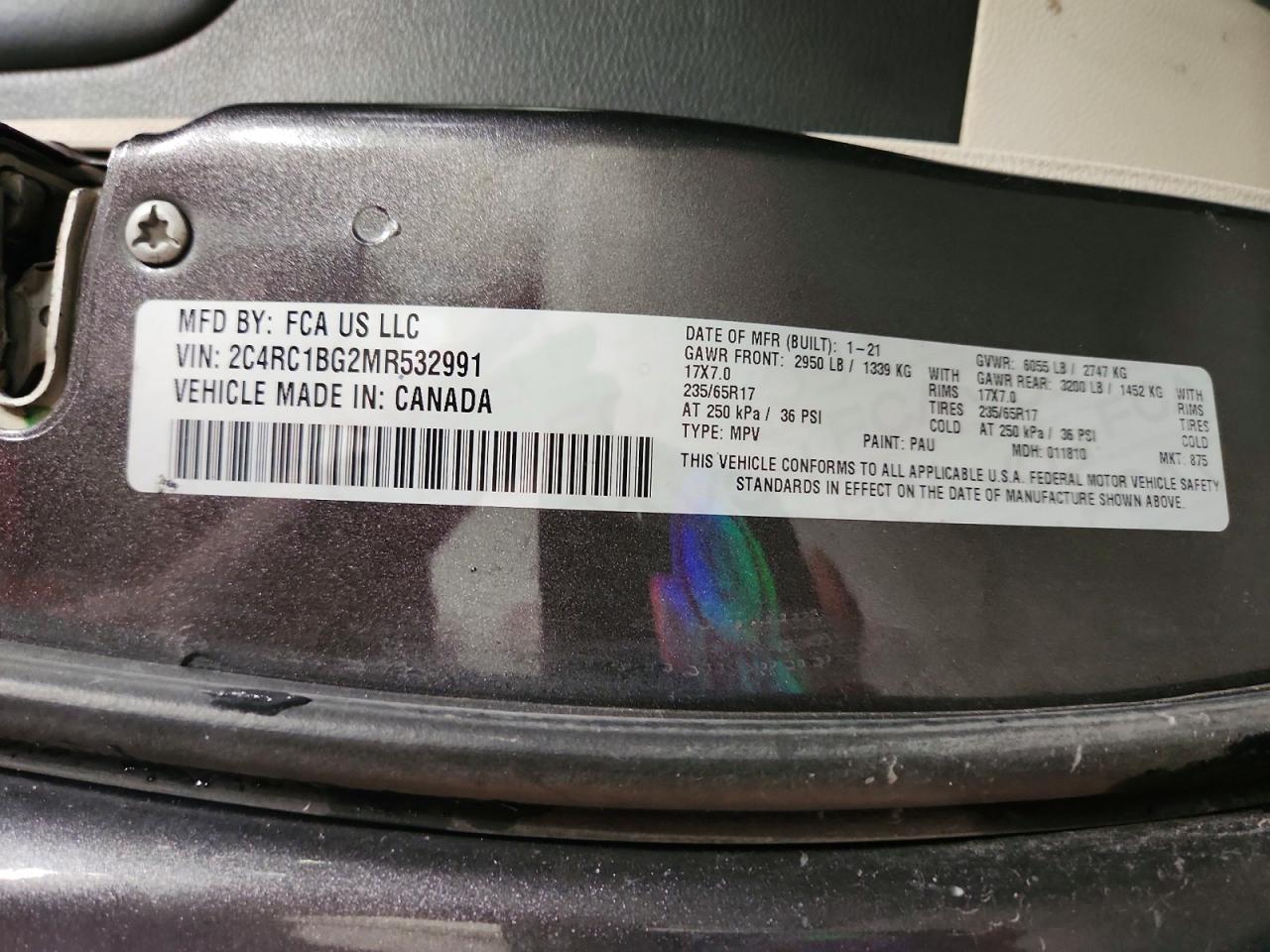 2C4RC1BG2MR532991 · 2021 CHRYSLER PACIFICA · 7/7