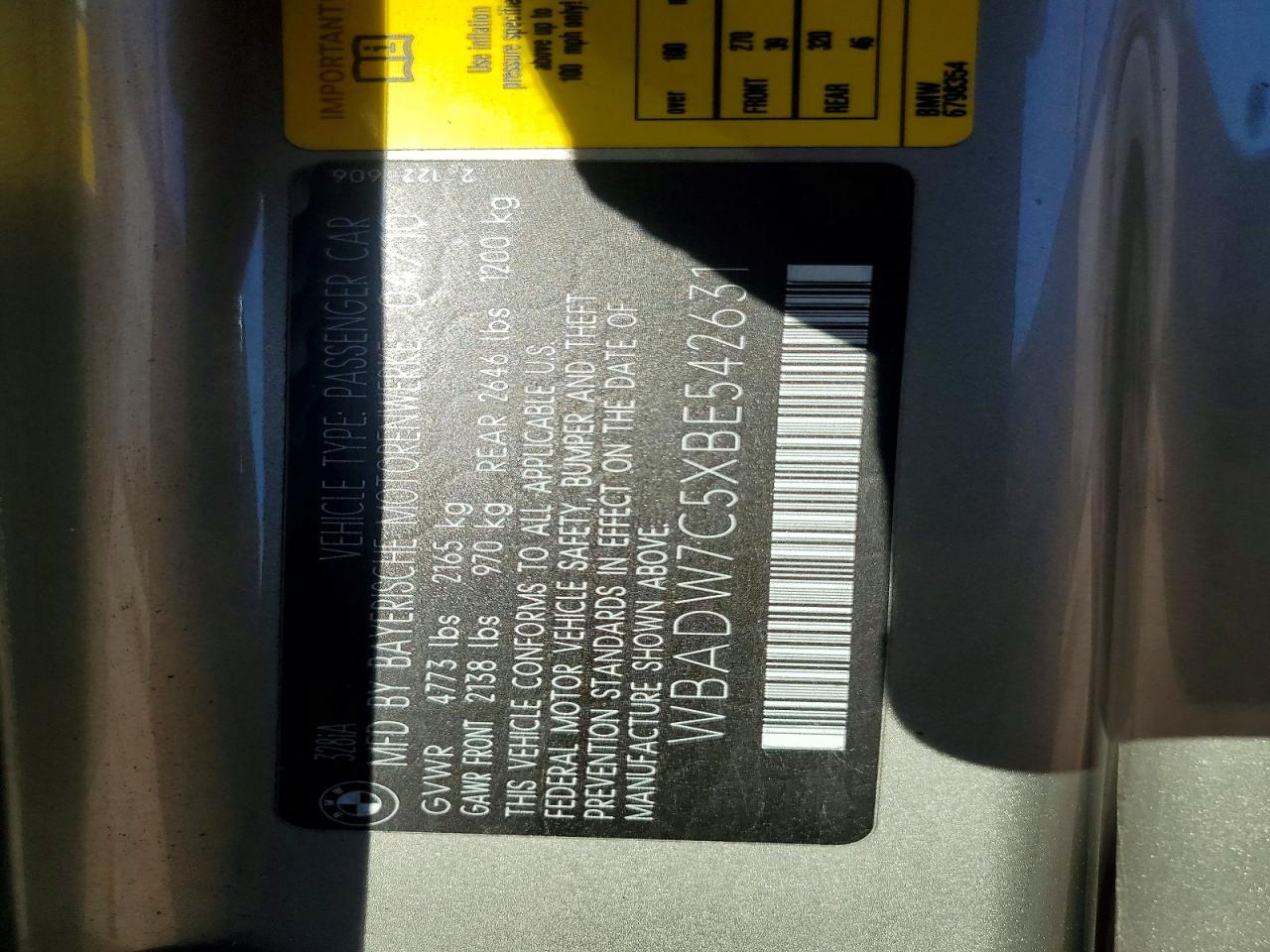 WBADW7C5XBE542631 · 2011 BMW 328 · 12/12