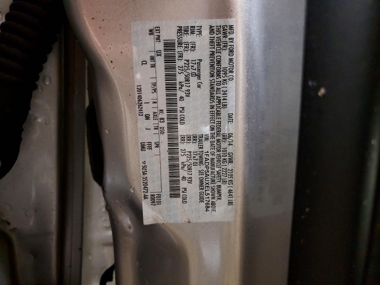 1FADP5AUXEL517684 · 2014 FORD C-MAX · 12/12
