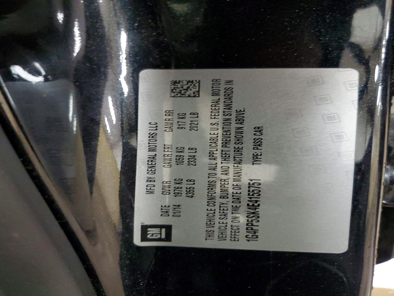 1G4PP5SK4E4155751 · 2014 BUICK VERANO · 12/12