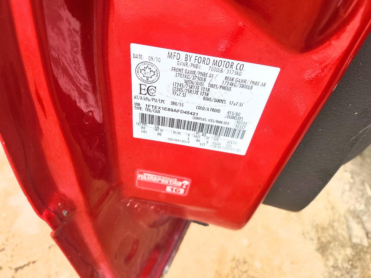 1FTEX1E89AFD45421 · 2010 FORD F150 · 12/12