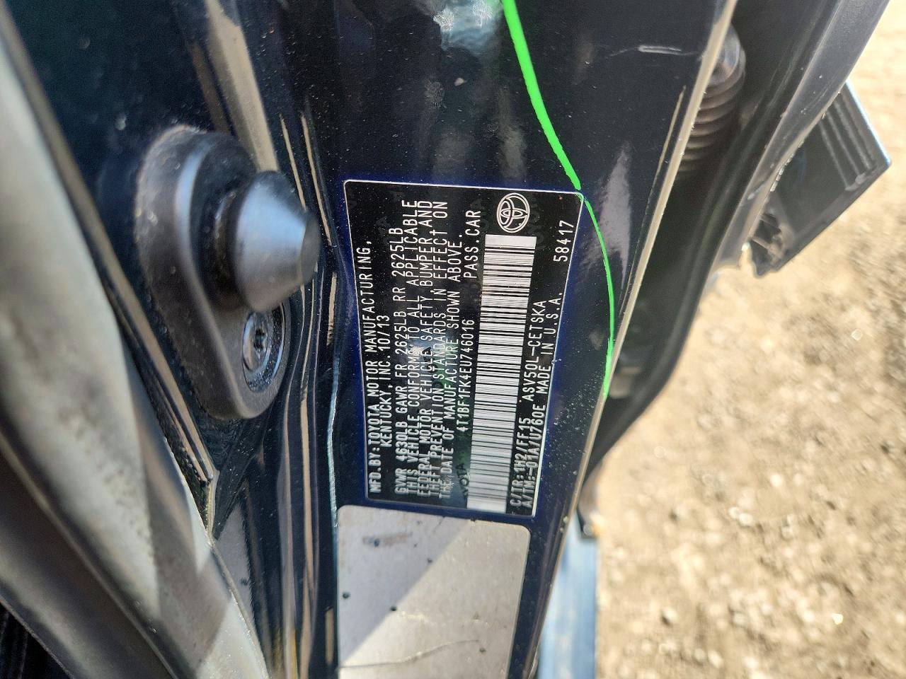 4T1BF1FK4EU746016 · 2014 TOYOTA CAMRY · 12/12
