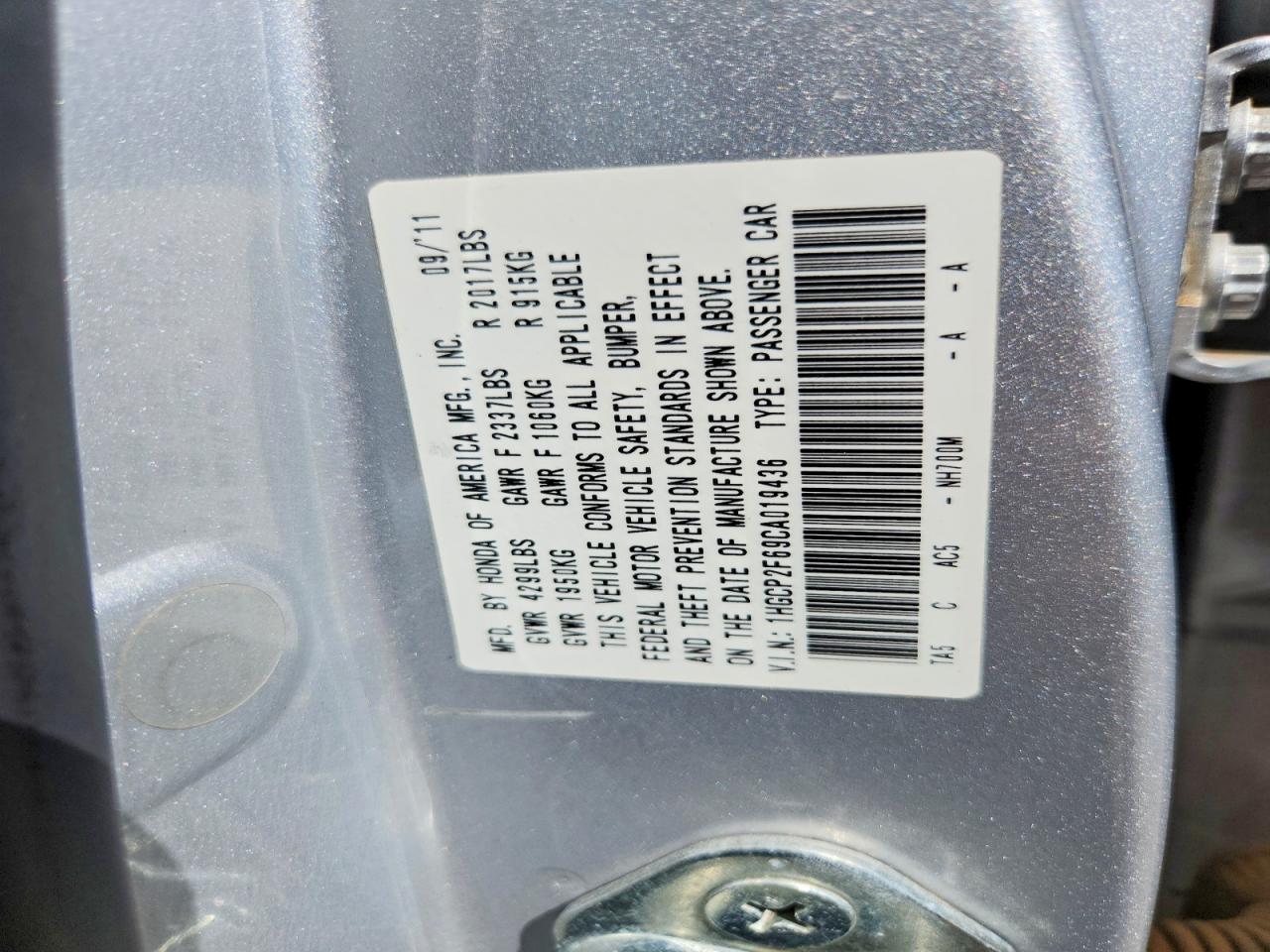 1HGCP2F69CA019436 · 2012 HONDA ACCORD · 12/12