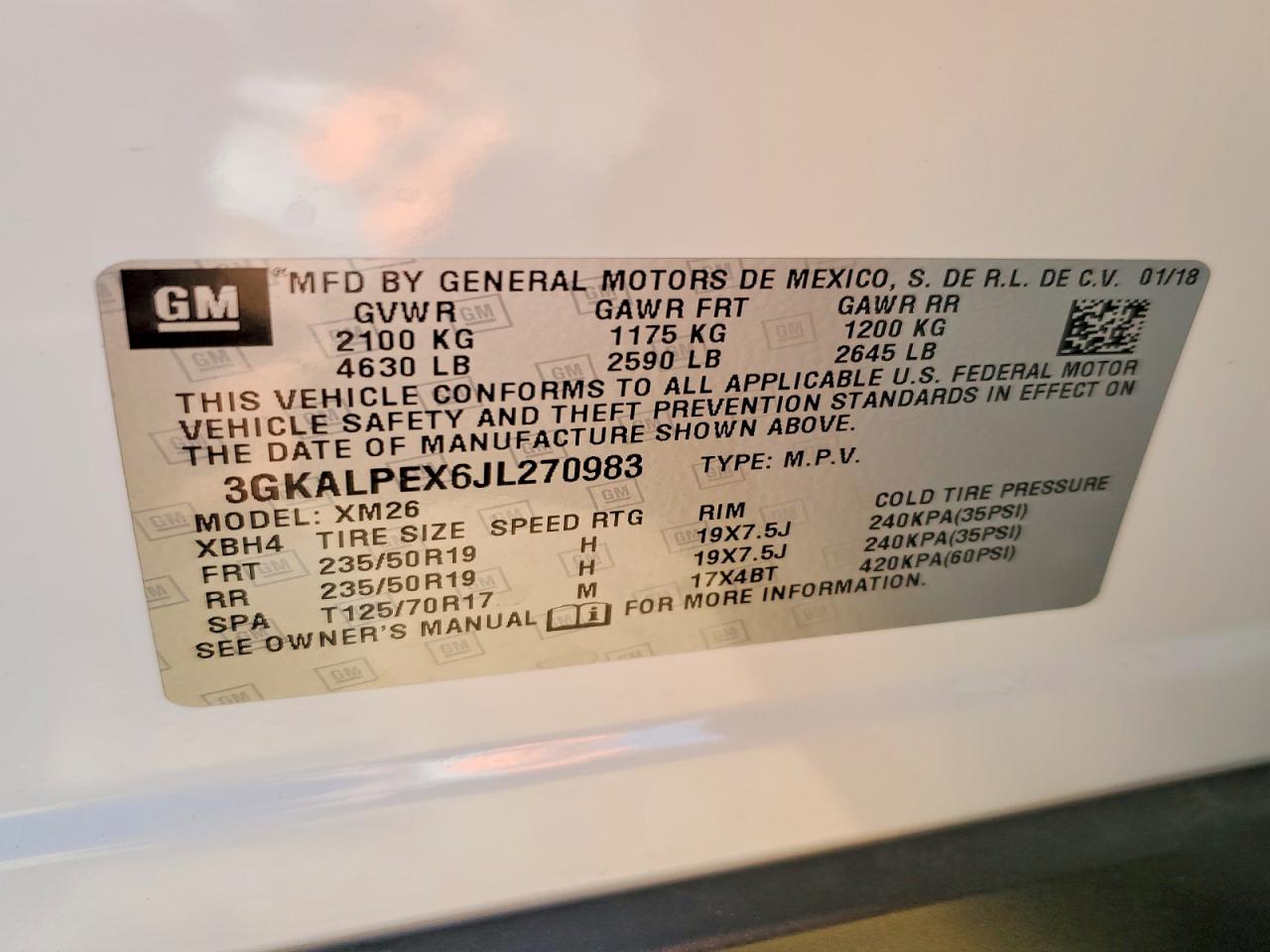 3GKALPEX6JL270983 · 2018 GMC TERRAIN · 12/12