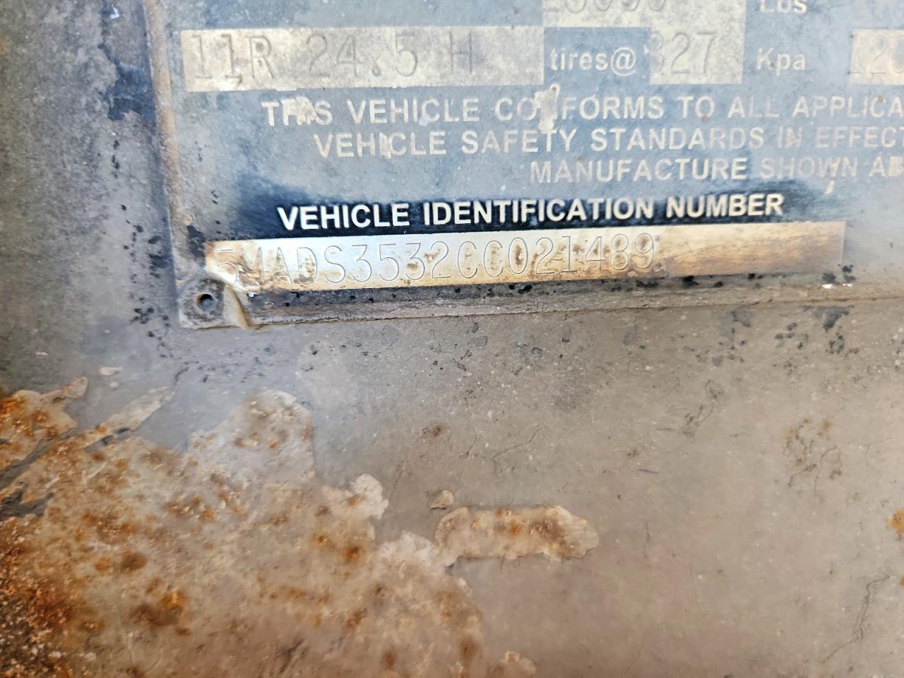 5MADS3532CC021489 · 2012 MAC TRAILER MFG DUMP TRAIL · 8/11
