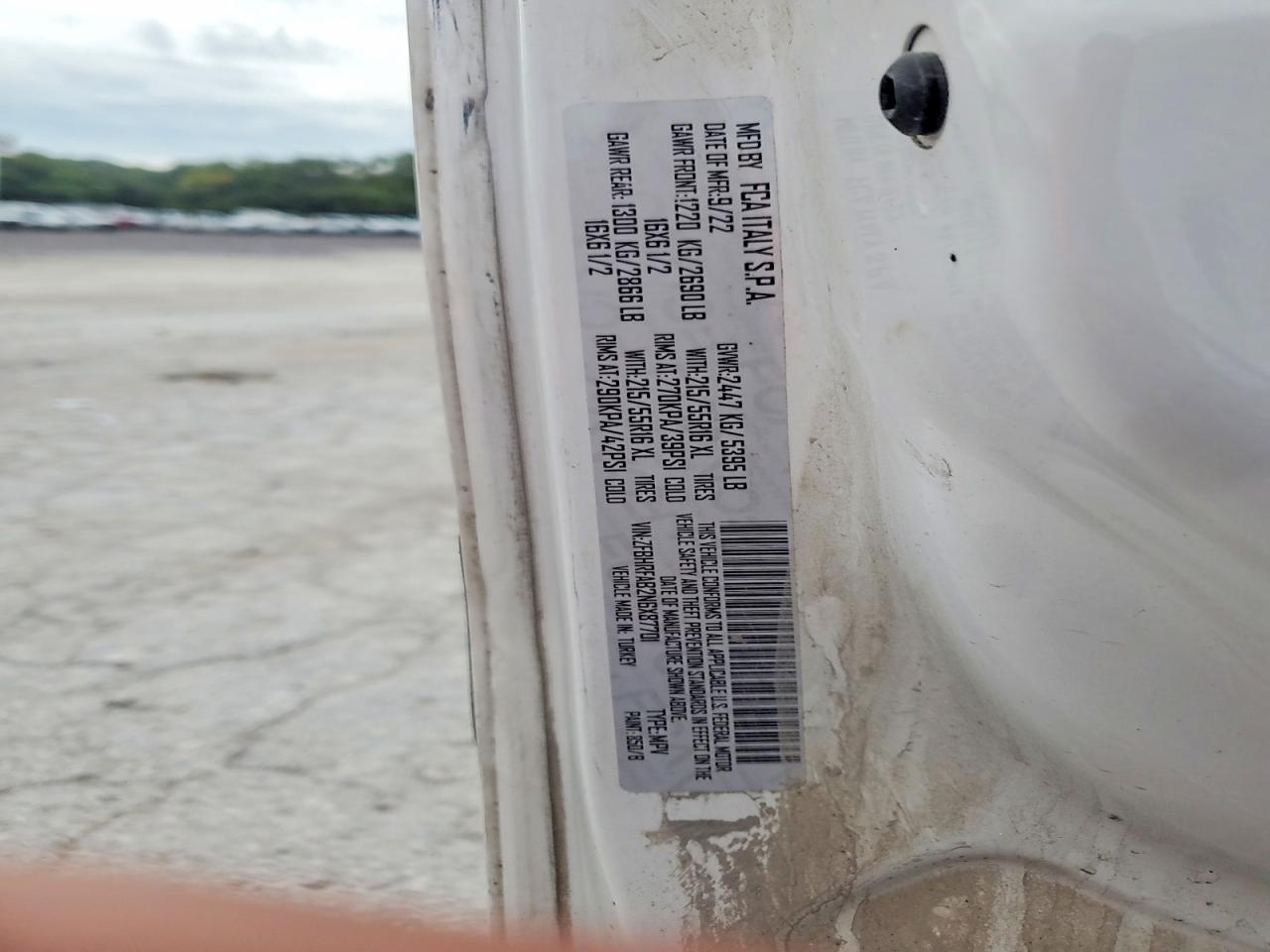 ZFBHRFAB2N6X87701 · 2022 RAM PROMASTER CITY · 12/12