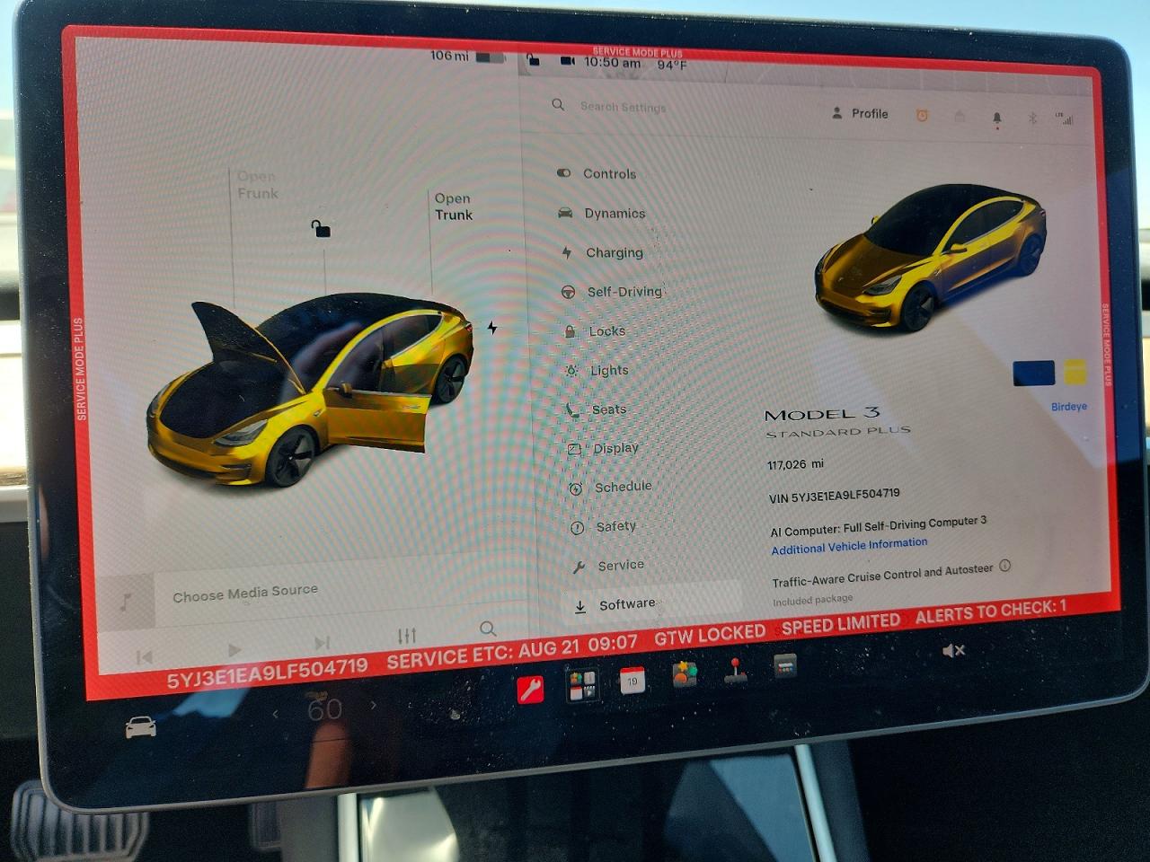5YJ3E1EA9LF504719 · 2020 TESLA MODEL 3 · 9/12