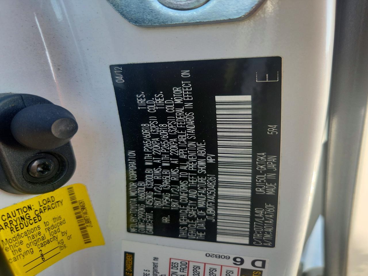 JTJBM7FX4C5048261 · 2012 LEXUS GX · 12/12