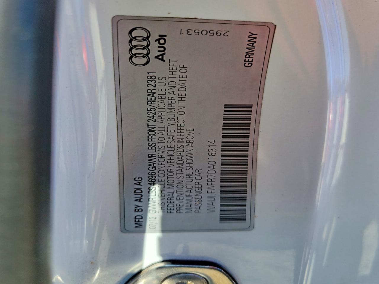 WAULFAFR7DA016314 · 2013 AUDI A5 · 12/12