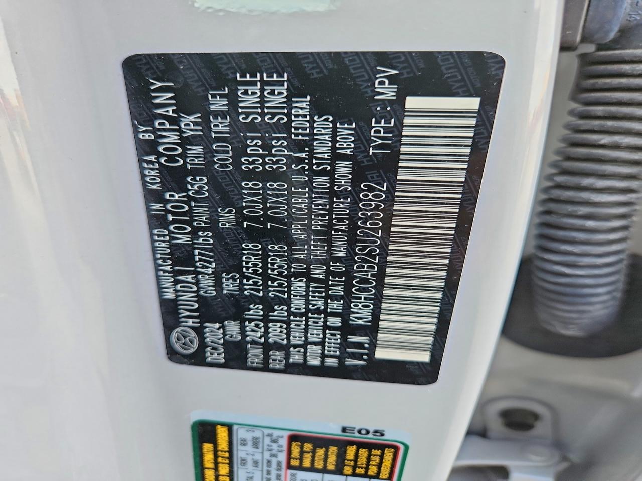 KM8HCCAB2SU263982 · 2025 HYUNDAI KONA · 12/12
