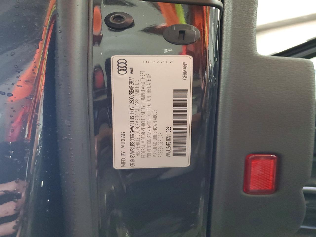 WAUL2AF21KN116221 · 2019 AUDI A6 · 12/12