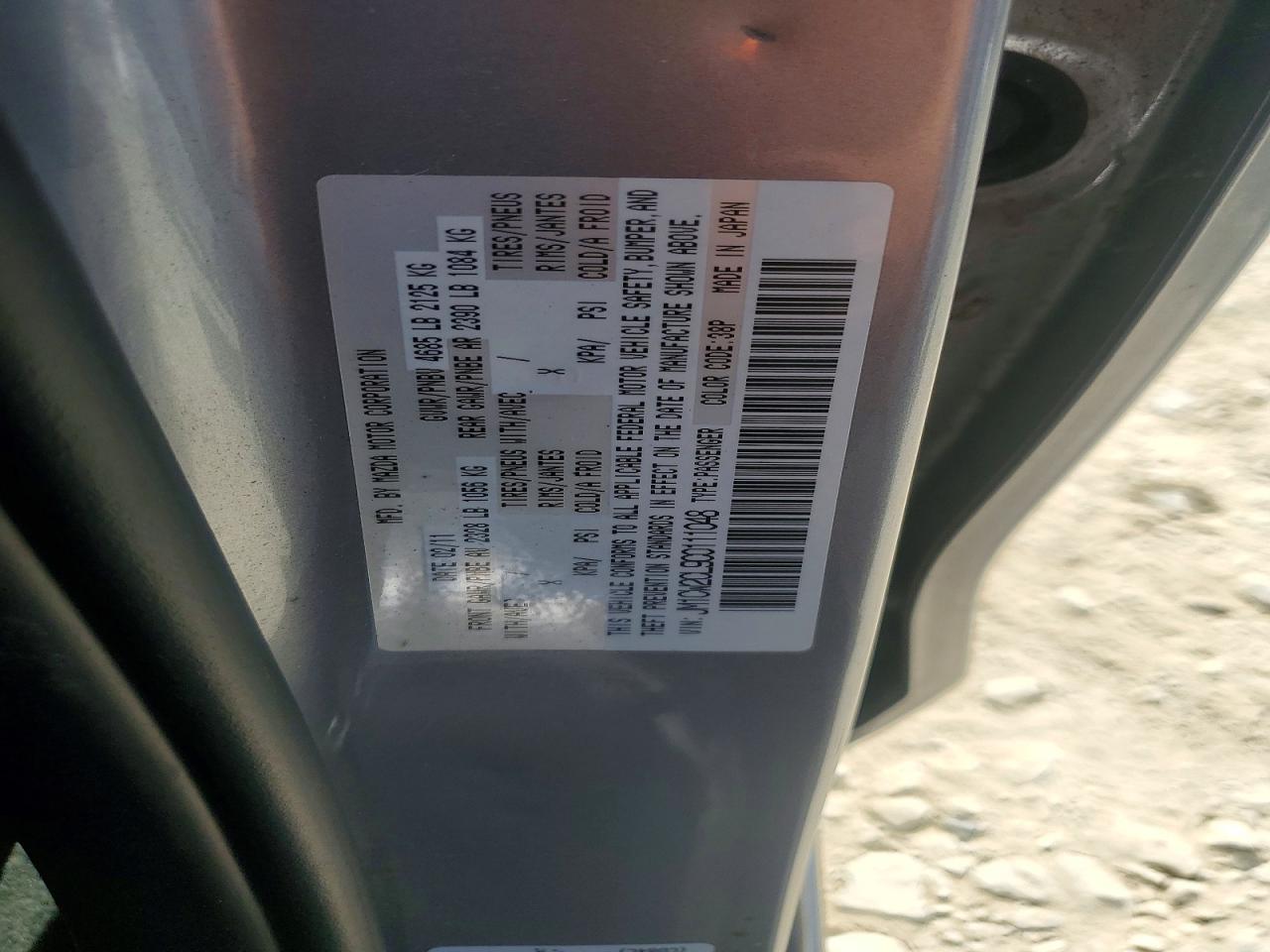 JM1CW2CL9C0111048 · 2012 MAZDA 5 · 12/12