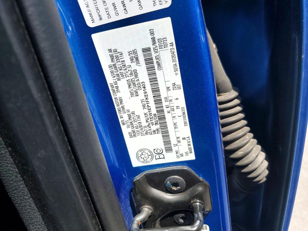 1FTEW1EP1FKE91403 · 2015 FORD F150 · 12/12