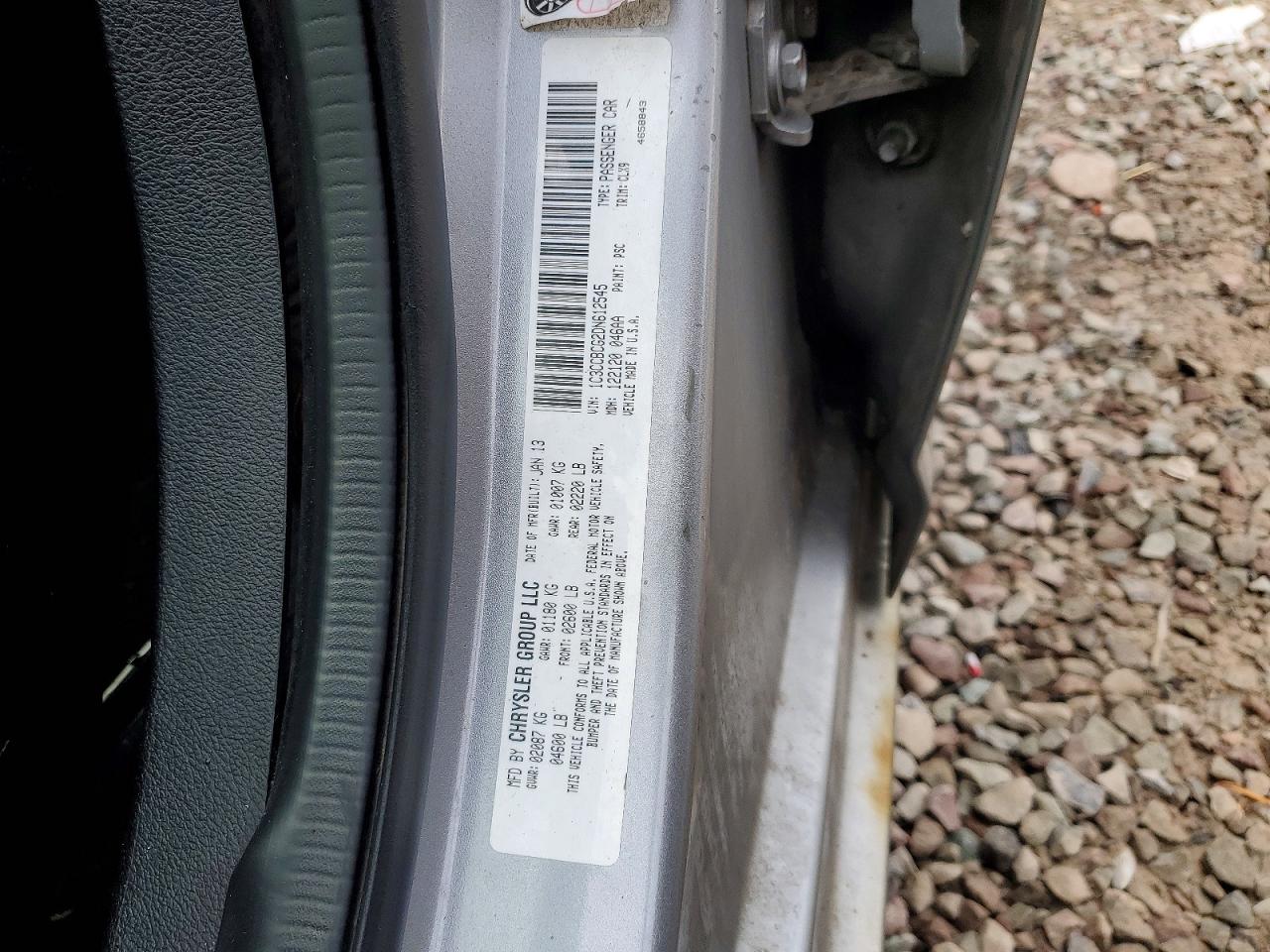 1C3CCBCG2DN612545 · 2013 CHRYSLER 200 · 12/12