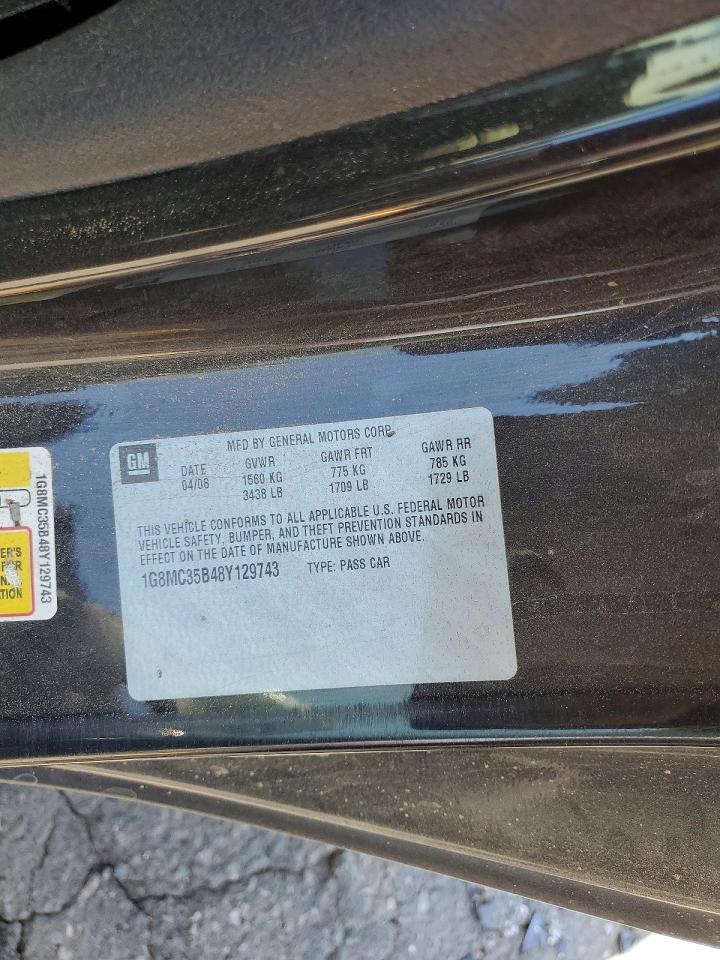 1G8MC35B48Y129743 · 2008 SATURN SKY · 12/12