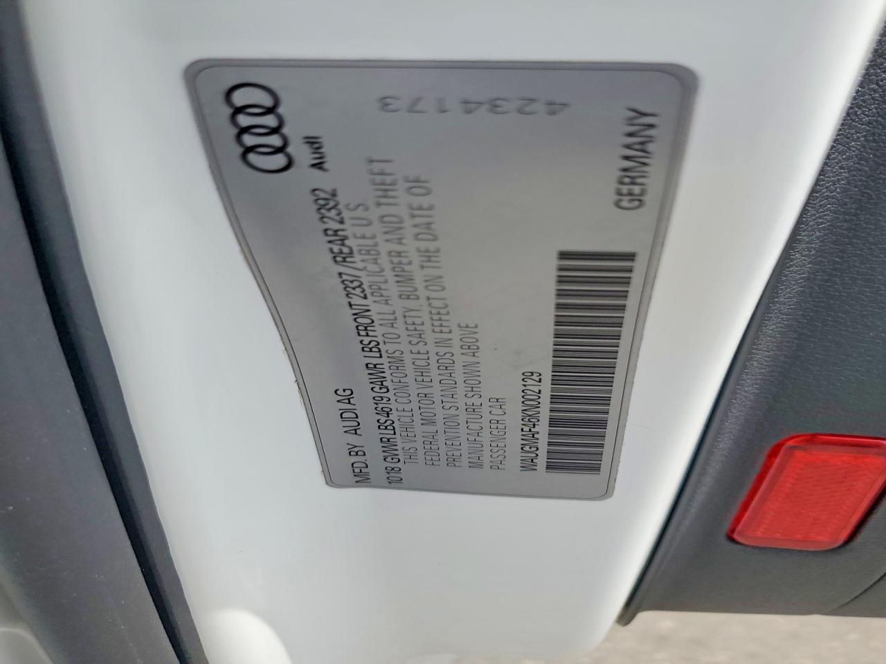 WAUGMAF46KN002129 · 2019 AUDI A4 · 12/12