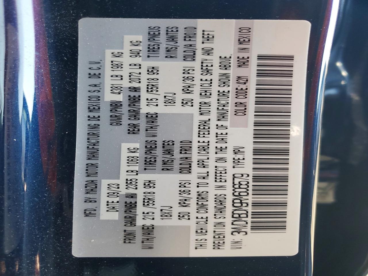 3MVDMBDM9RM606579 · 2024 MAZDA CX-30 · 12/12