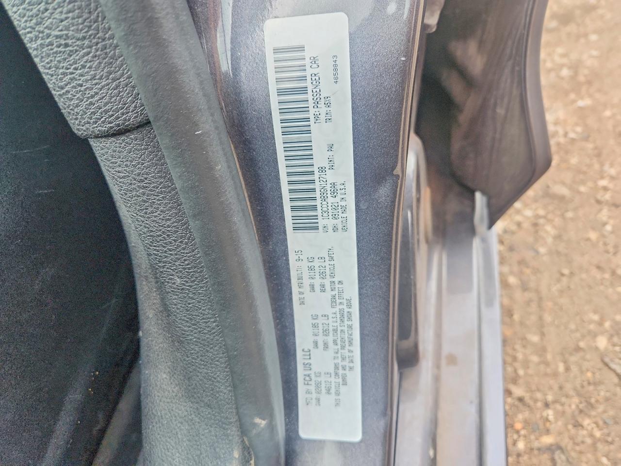 1C3CCCAB9GN127188 · 2016 CHRYSLER 200 · 12/12