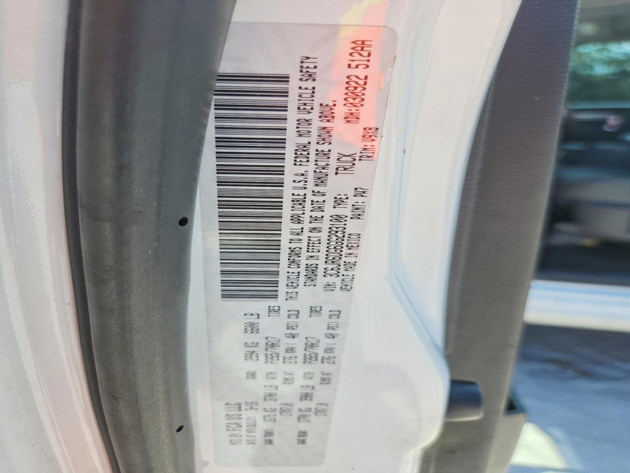 3C6JR6DG6GG293100 · 2016 RAM 1500 · 12/12