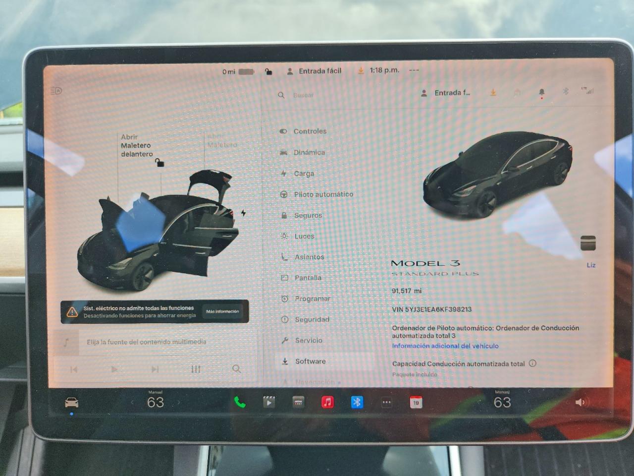 5YJ3E1EA6KF398213 · 2019 TESLA MODEL 3 · 9/12