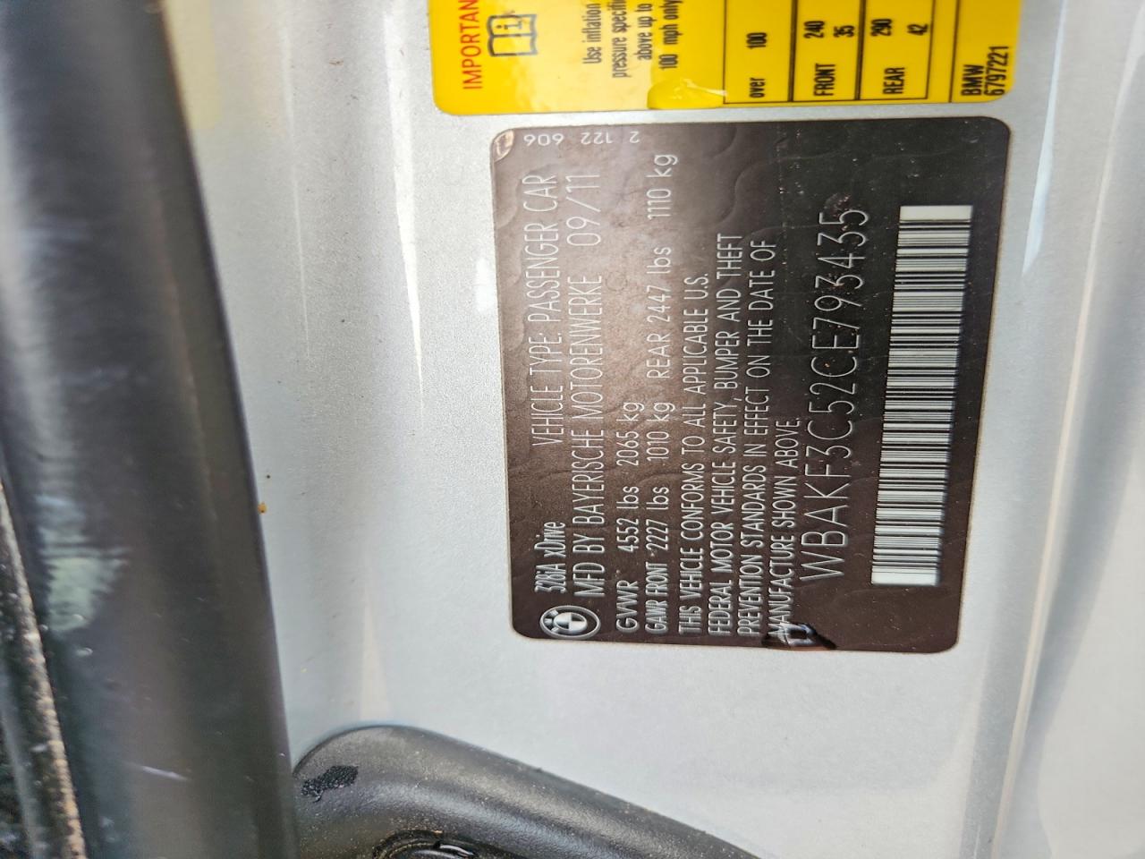 WBAKF3C52CE793435 · 2012 BMW 328 · 12/12