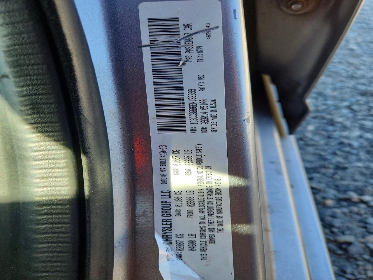 1C3CCBBB6EN132399 · 2014 CHRYSLER 200 · 12/12