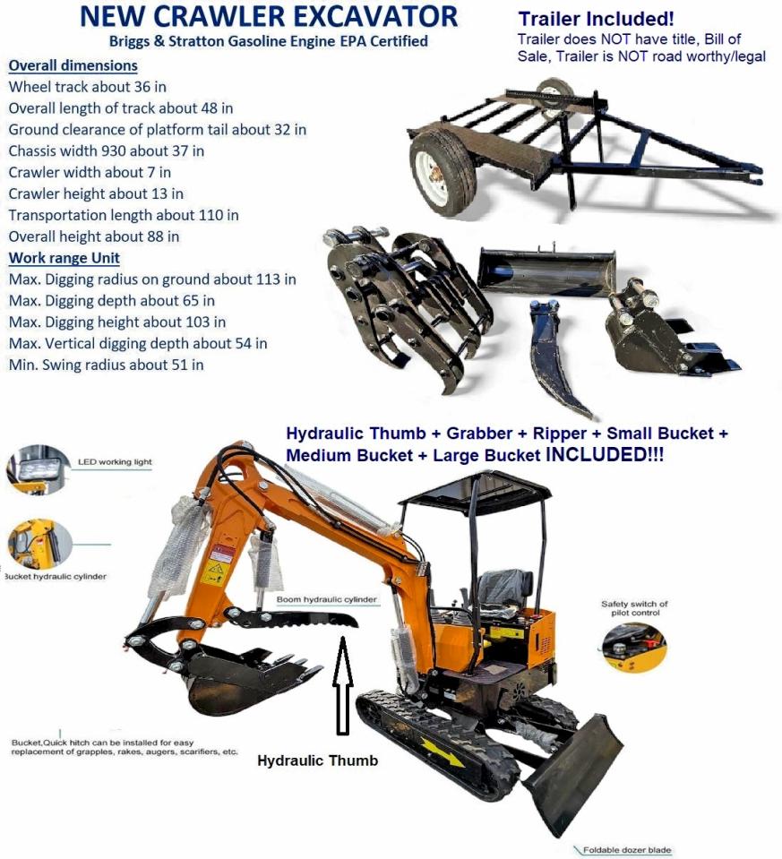 38912018 · 2027 OTHERS 1 TON MINI EXCAVATOR · 10/10