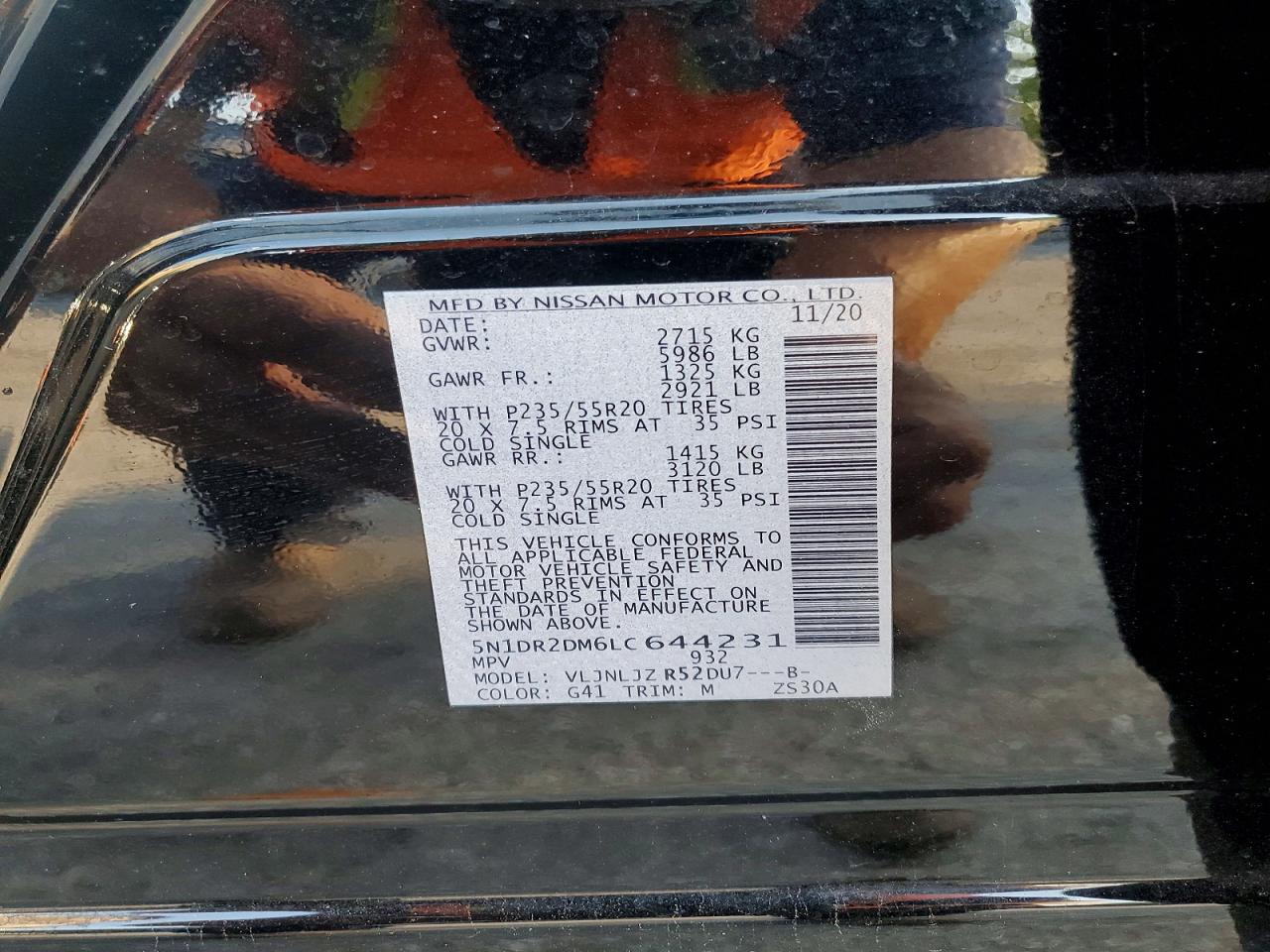 5N1DR2DM6LC644231 · 2020 NISSAN PATHFINDER · 12/12