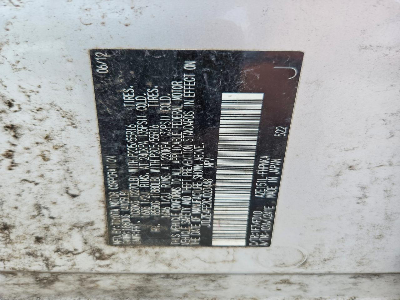 JTLZE4FE2CJ020448 · 2012 SCION XB · 12/12