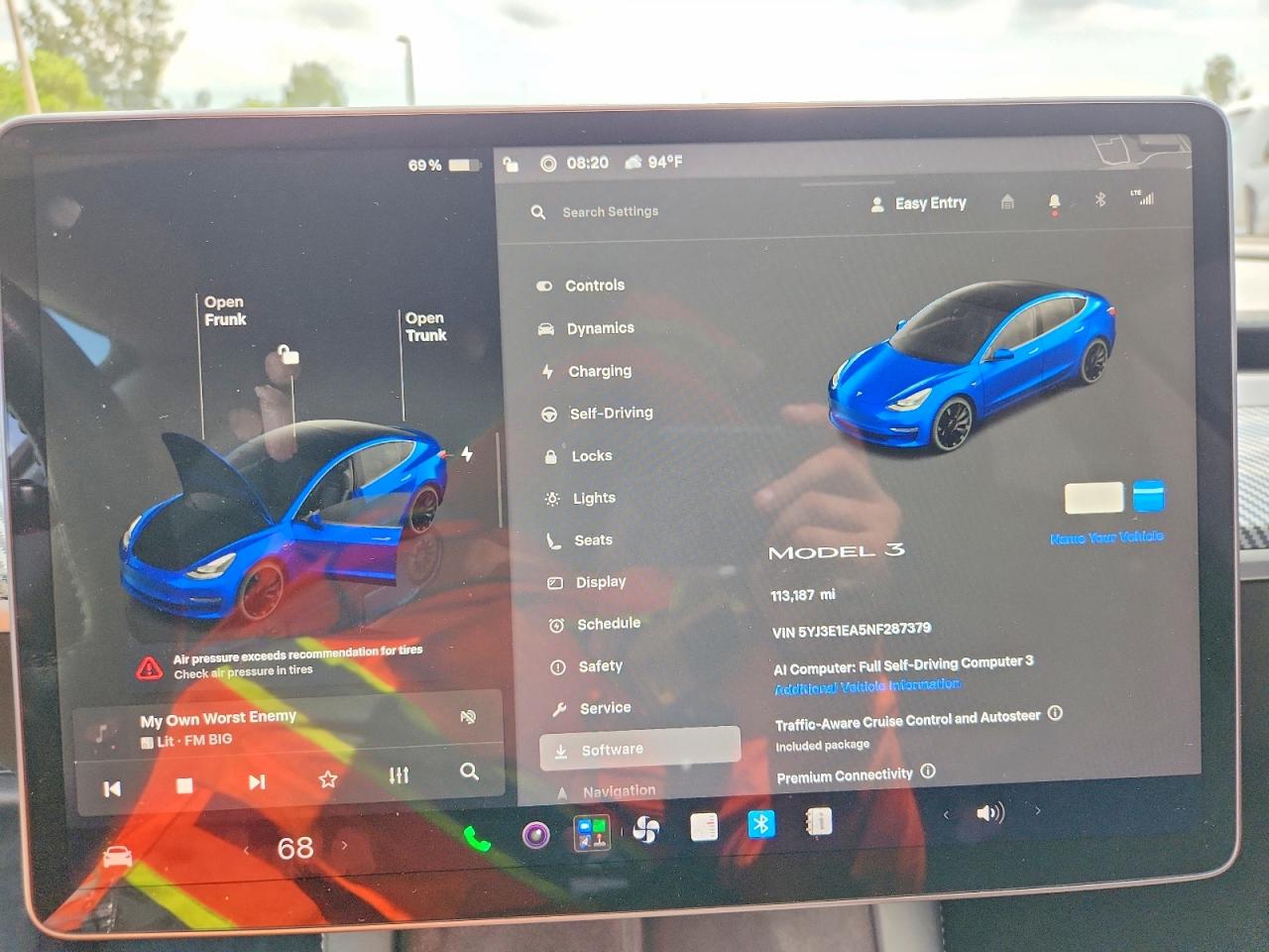 5YJ3E1EA5NF287379 · 2022 TESLA MODEL 3 · 9/12