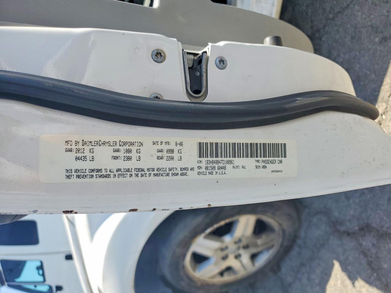 1B3HB48B47D108961 · 2007 DODGE CALIBER · 12/12