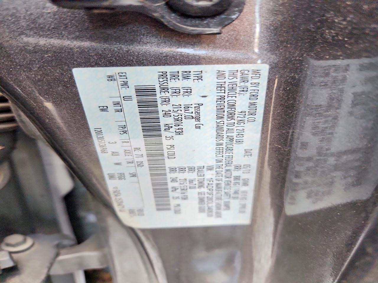 1FADP3F28DL340630 · 2013 FORD FOCUS · 12/12