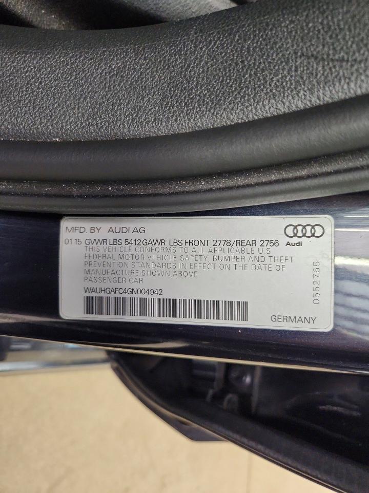 WAUHGAFC4GN004942 · 2016 AUDI A6 · 12/12