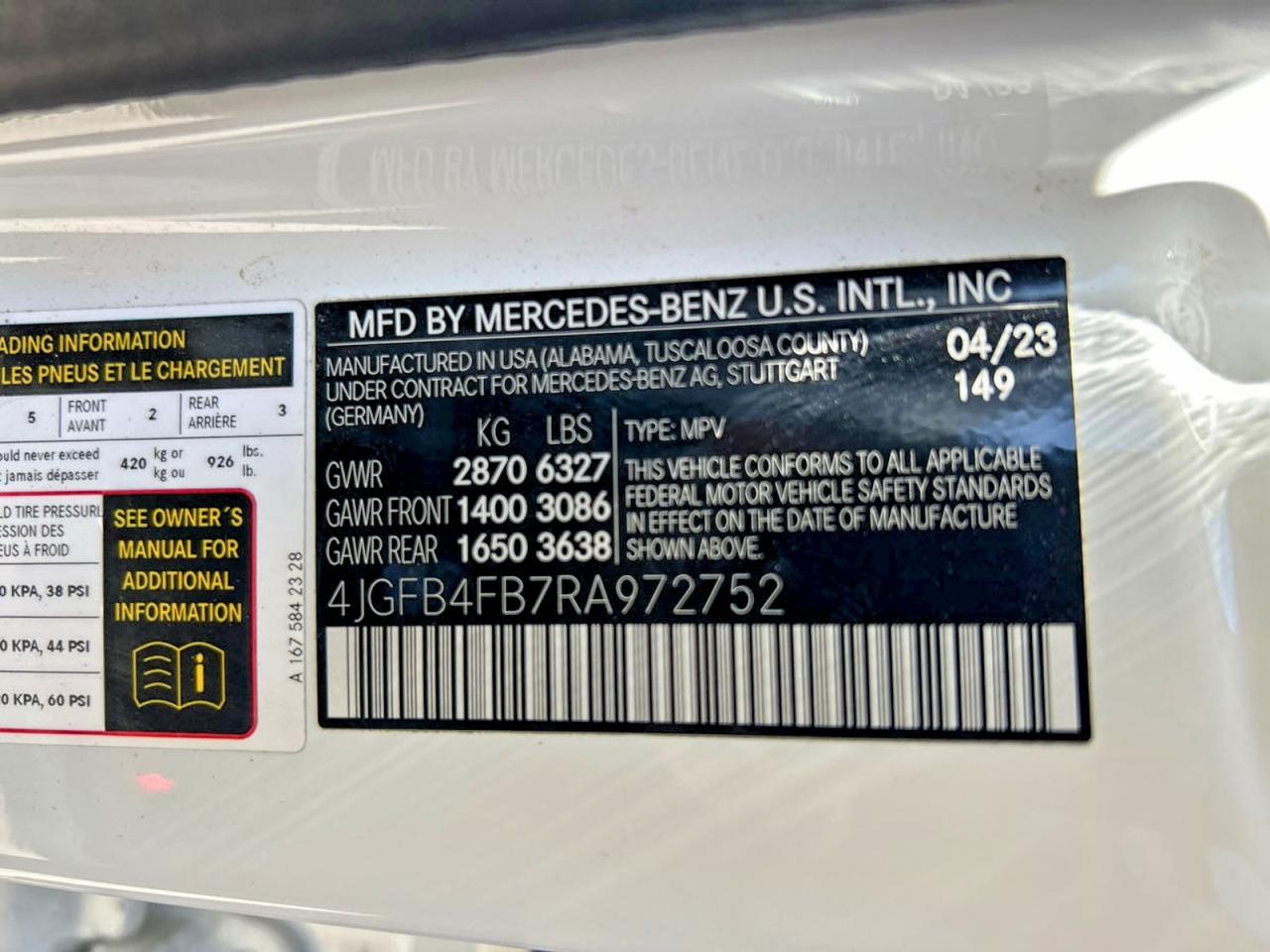 4JGFB4FB7RA972752 · 2024 MERCEDES-BENZ GLE · 10/11